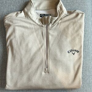Callaway Tan Quarter-Zip Sweatshirt